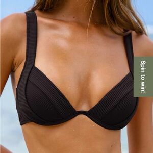 Berlook Black Underwire Bikini Top - NWT size L
